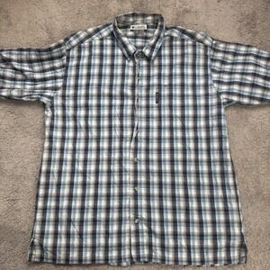 Columbia Men's XL Short Sleeve Button Up 100% Cotton